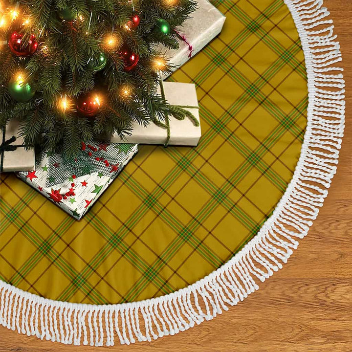 Scottish Houston Clan Tartan Christmas Tree Skirt Tassels 2 Tartan Plaid