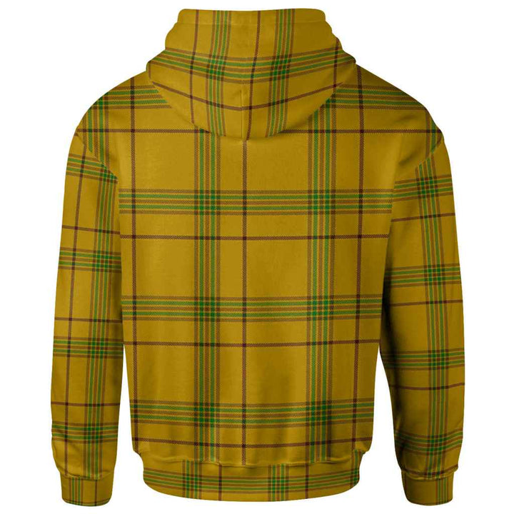 Scottish Houston Clan Tartan Hoodie Back Side Tartan Plaid