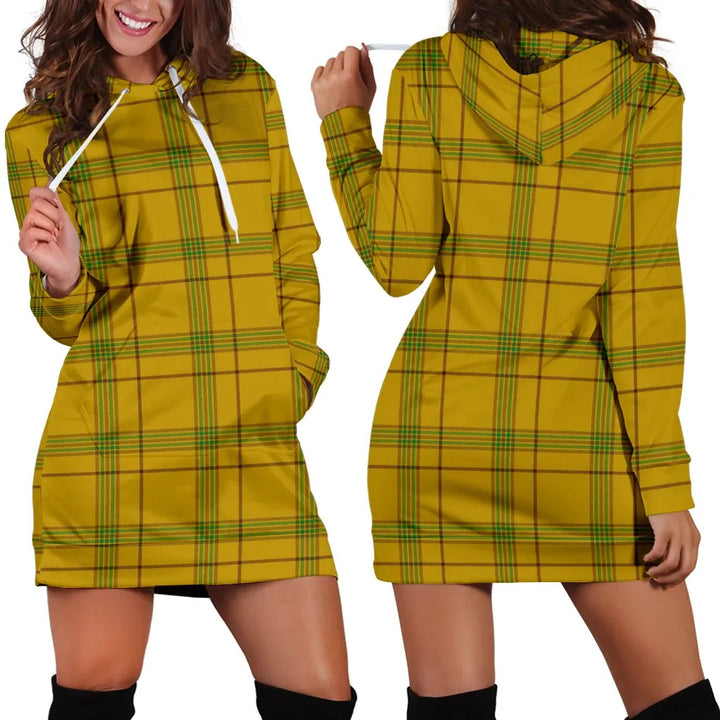 Scottish Houston Clan Tartan Hoodie Dress
