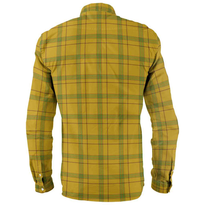 Scottish Houston Clan Tartan Long Sleeve Shirt Back Side Tartan Plaid