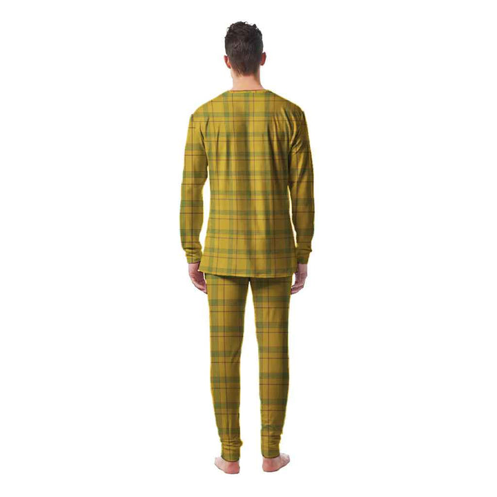 Scottish Houston Clan Tartan Pajama Set Men Back Side Tartan Plaid