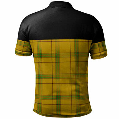 Scottish Houston Clan Tartan Polo Shirt - Horizontal Style Back Side Tartan Plaid