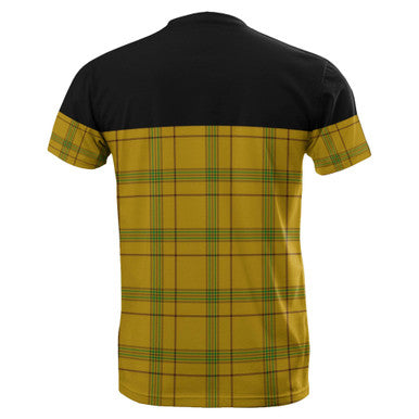Scottish Houston Clan Tartan T-Shirt Horizontal Style Back Side Tartan Plaid