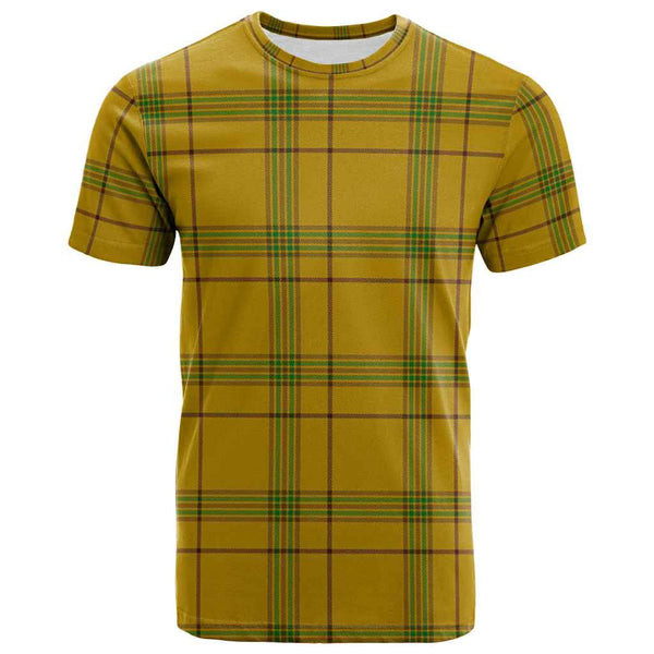 Scottish Houston Clan Tartan T-Shirt Front Side Tartan Plaid