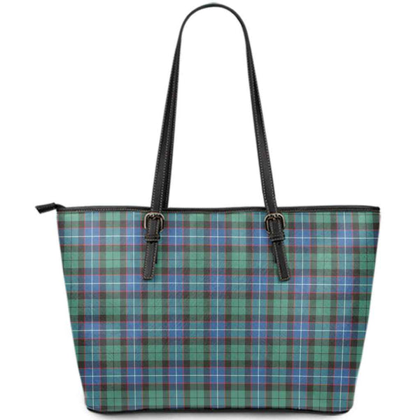 Scottish Hunter Ancient Clan Tartan Leather Tote Tartan Plaid