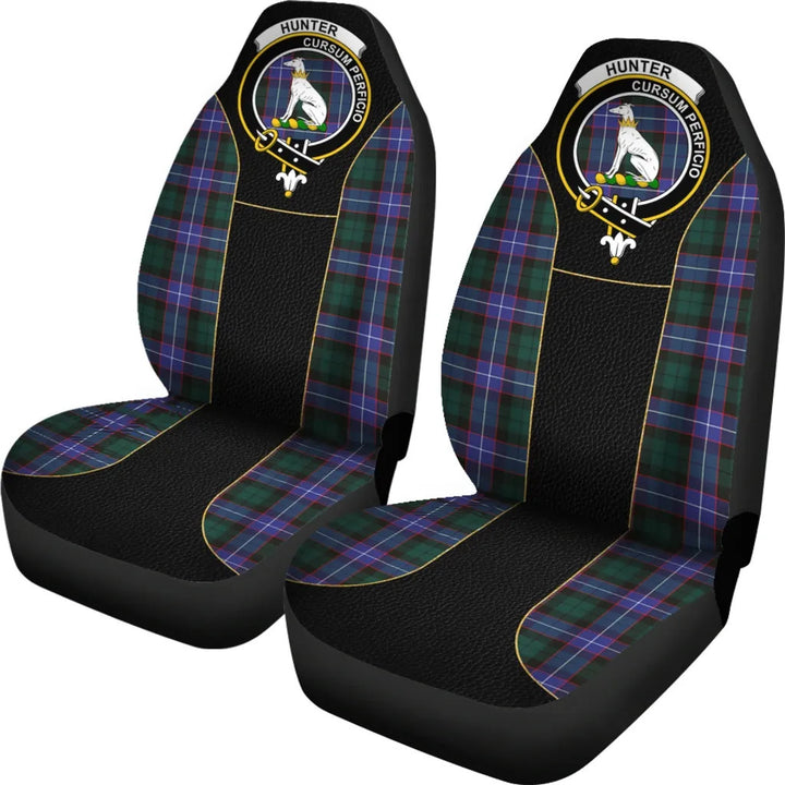 Scottish Hunter Clan Crest Tartan Car Seat Covers - Special Style 2