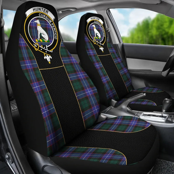 Scottish Hunter Clan Crest Tartan Car Seat Covers - Special Style 3