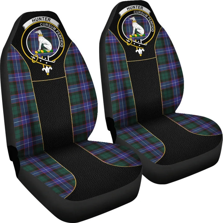 Scottish Hunter Clan Crest Tartan Car Seat Covers - Special Style 4
