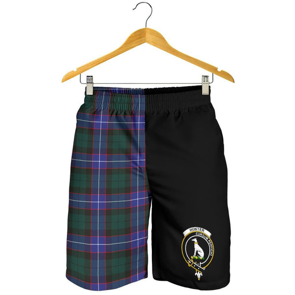 Scottish Hunter Clan Crest Tartan Half of Me Men's Shorts