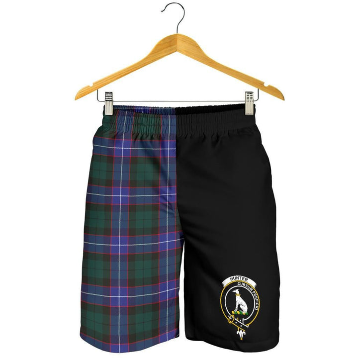 Scottish Hunter Clan Crest Tartan Half of Me Men's Shorts