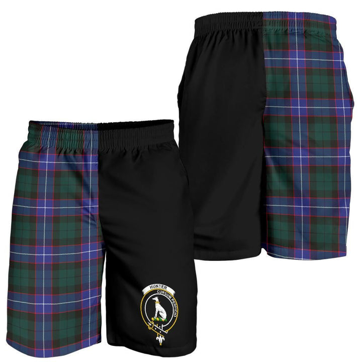 Scottish Hunter Clan Crest Tartan Half of Me Men's Shorts