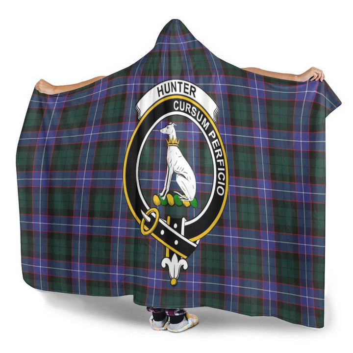 Scottish Hunter Clan Crest Tartan Hooded Blanket Tartan Plaid 3