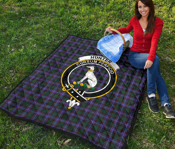 Scottish Hunter Modern Clan Crest Tartan Quilt Tartan Plaid 4