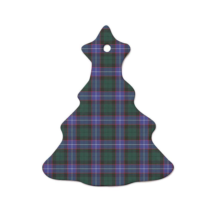 Scottish Hunter Modern Clan Tartan Ceramic Ornament  Tree Shape Tartan Plaid