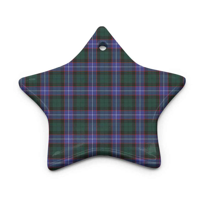 Scottish Hunter Modern Clan Tartan Ceramic Ornament Star Shape Tartan Plaid