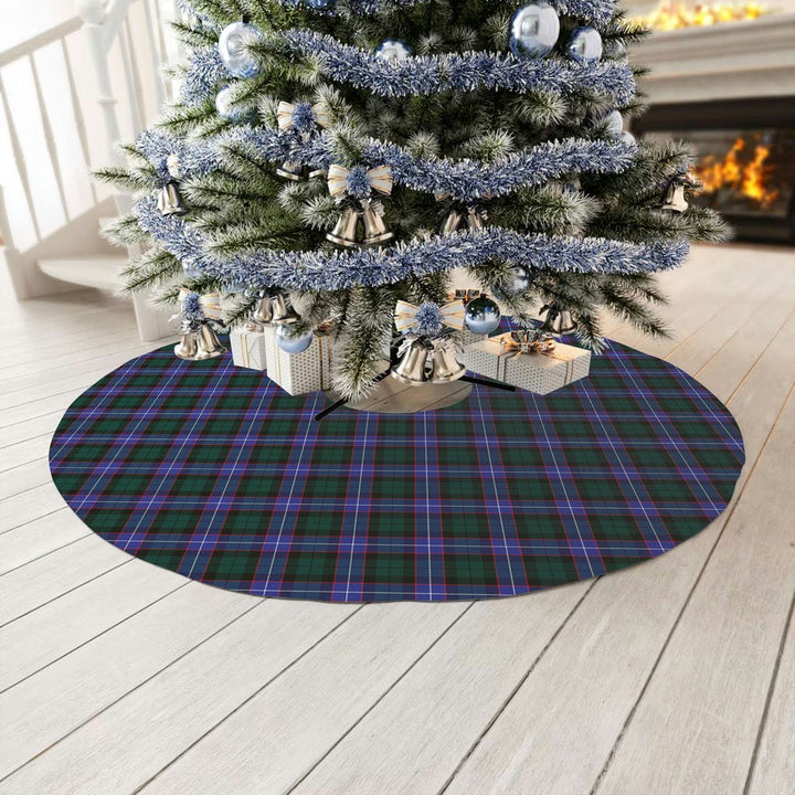 Scottish Hunter Modern Clan Tartan Christmas Tree Skirt No Tassels 3 Tartan Plaid