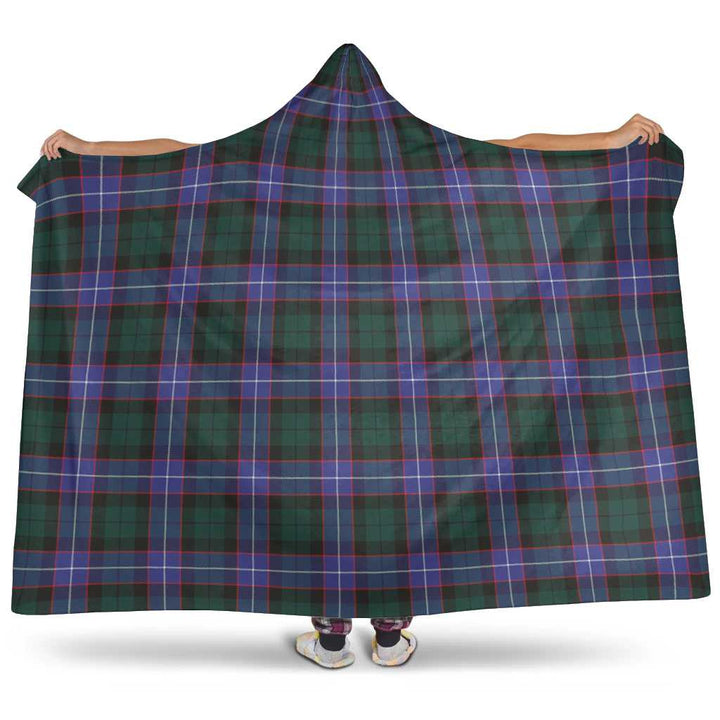 Scottish Hunter Modern Clan Tartan Hooded Blanket Tartan Plaid 1