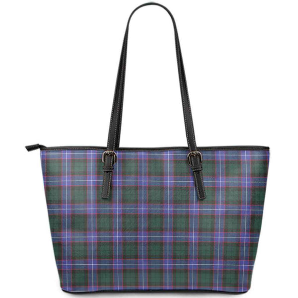 Scottish Hunter Modern Clan Tartan Leather Tote Tartan Plaid