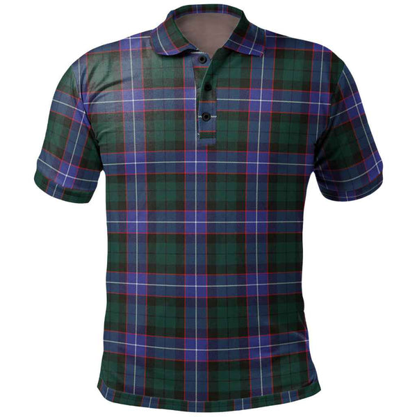 Scottish Hunter Modern Clan Tartan Polo Shirt Front Side Tartan Plaid