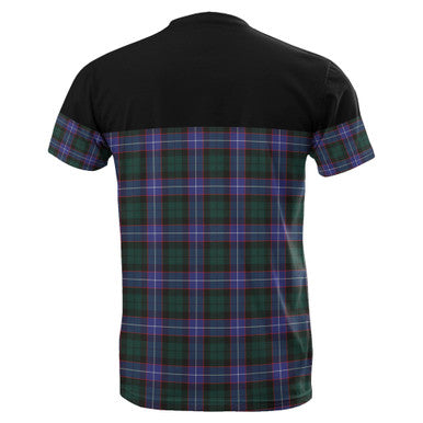 Scottish Hunter Modern Clan Tartan T-Shirt Horizontal Style Back Side Tartan Plaid