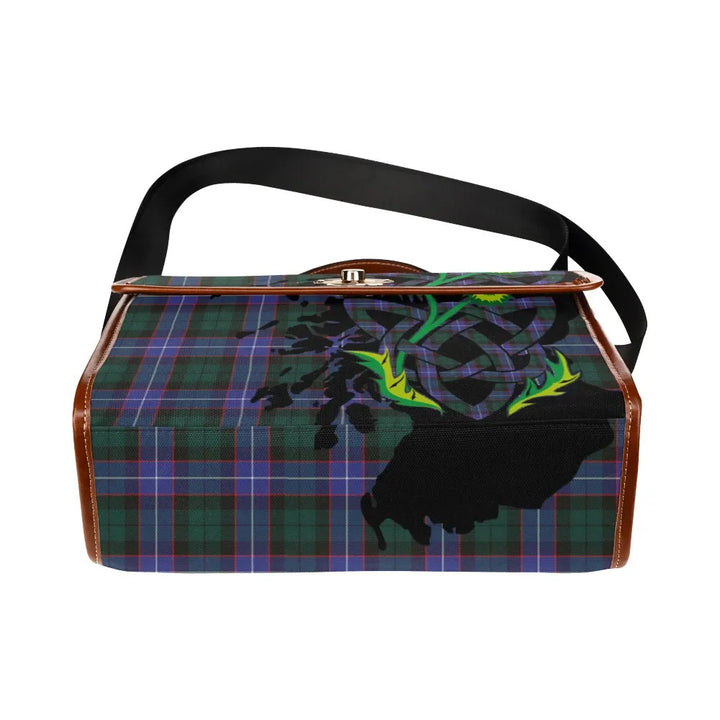 Scottish Hunter Modern Clan Tartan Waterproof Canvas Bag With Thistle Tartan Plaid 5
