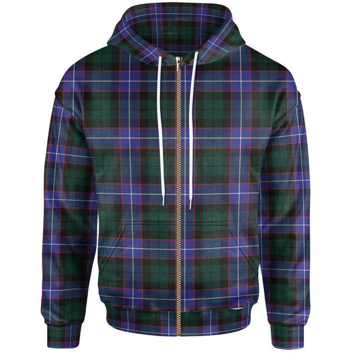 Scottish Hunter Modern Clan Tartan Hoodie Zip Tartan Plaid