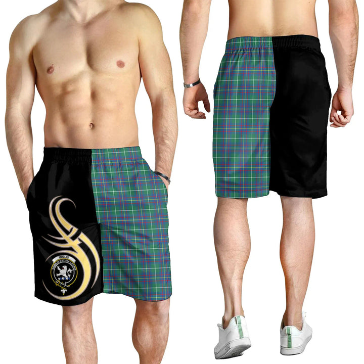Scottish Inglis Ancient Clan Crest Tartan Believe in Me Men's Shorts