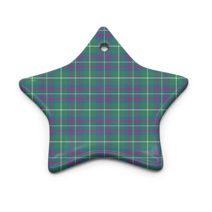 Scottish Inglis Ancient Clan Tartan Ceramic Ornament Star Shape Tartan Plaid