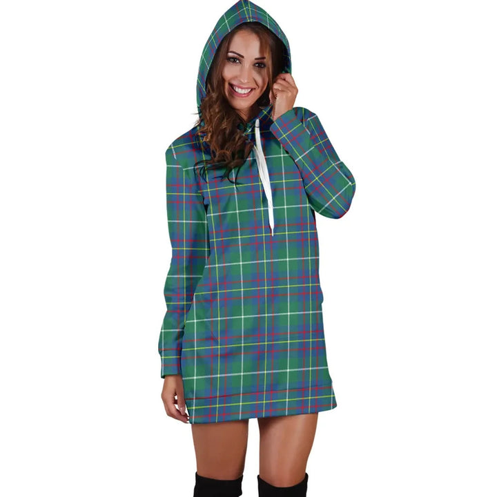 Scottish Inglis Ancient Clan Tartan Hoodie Dress