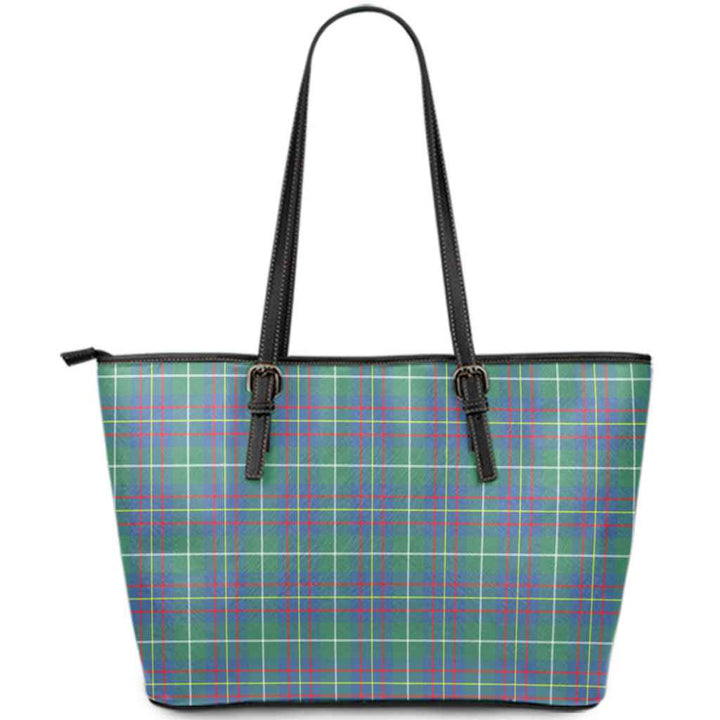 Scottish Inglis Ancient Clan Tartan Leather Tote Tartan Plaid