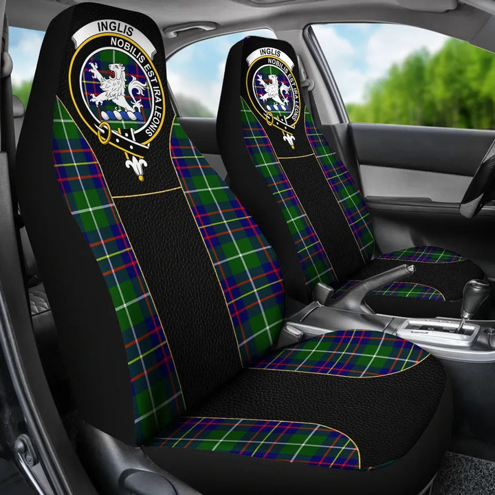 Scottish Inglis Clan Crest Tartan Car Seat Covers - Special Style 3