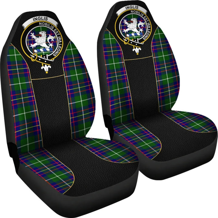 Scottish Inglis Clan Crest Tartan Car Seat Covers - Special Style 4