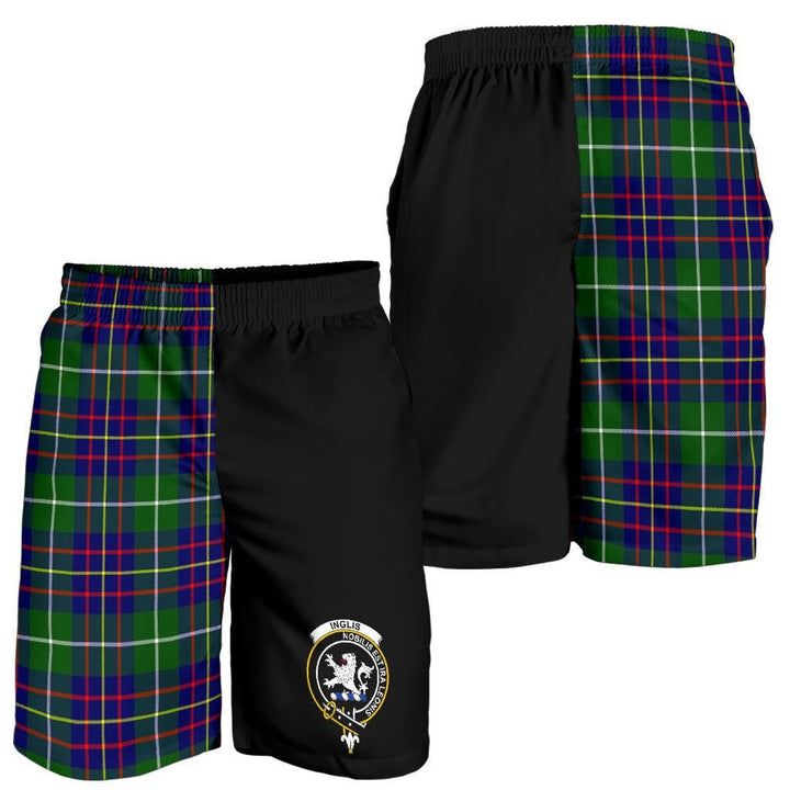 Scottish Inglis Clan Crest Tartan Half of Me Men's Shorts