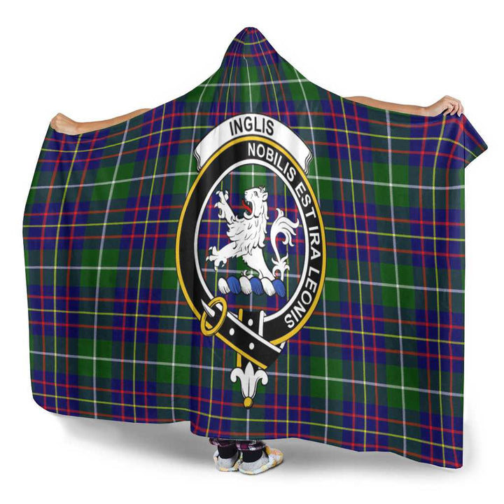 Scottish Inglis Clan Crest Tartan Hooded Blanket Tartan Plaid 3
