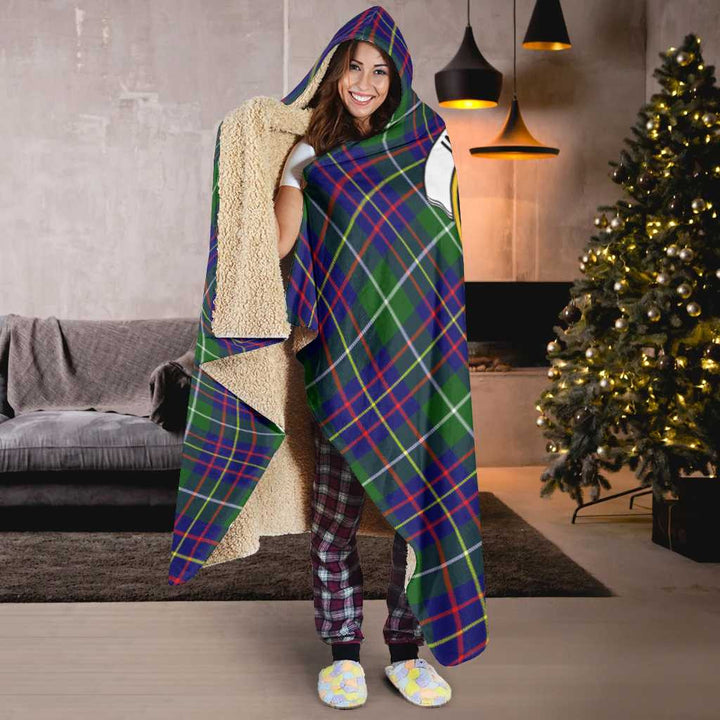 Scottish Inglis Clan Crest Tartan Hooded Blanket Tartan Plaid 6