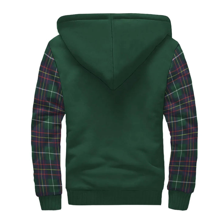 Scottish Inglis Clan Crest Tartan Plaid Sleeve Sherpa Hoodie