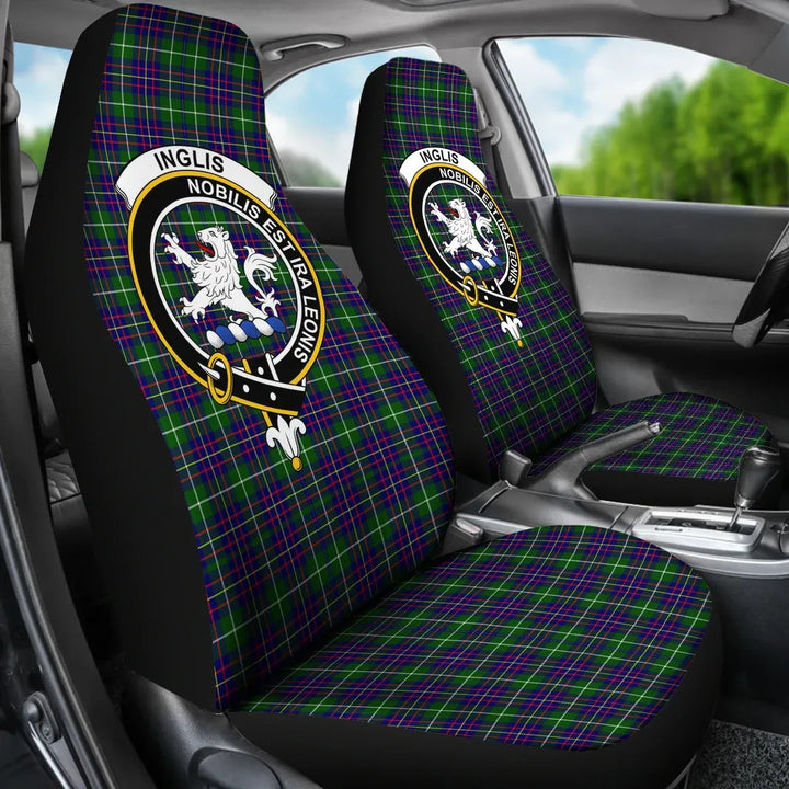 Scottish Inglis Modern Clan Crest Tartan Car Seat Covers 3