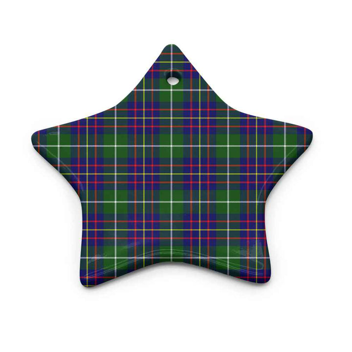 Scottish Inglis Modern Clan Tartan Ceramic Ornament Star Shape Tartan Plaid