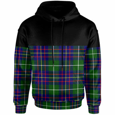 Scottish Inglis Modern Clan Tartan Hoodie - Horizontal Style Front Side Tartan Plaid