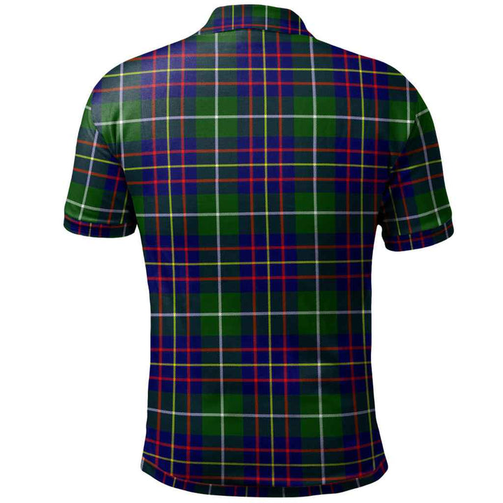 Scottish Inglis Modern Clan Tartan Polo Shirt Back Side Tartan Plaid