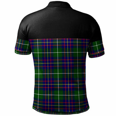 Scottish Inglis Modern Clan Tartan Polo Shirt - Horizontal Style Back Side Tartan Plaid