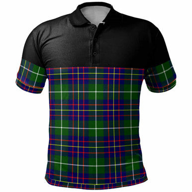 Scottish Inglis Modern Clan Tartan Polo Shirt - Horizontal Style Front Side Tartan Plaid