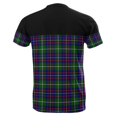 Scottish Inglis Modern Clan Tartan T-Shirt Horizontal Style Back Side Tartan Plaid