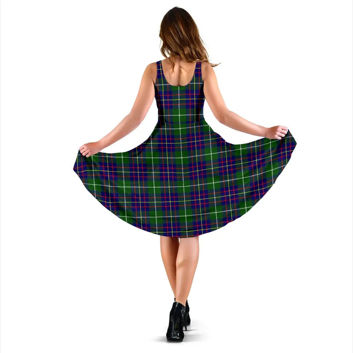 Scottish Inglis Modern Clan Tartan Women Midi Dress