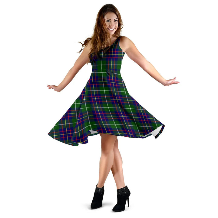 Scottish Inglis Modern Clan Tartan Women Midi Dress