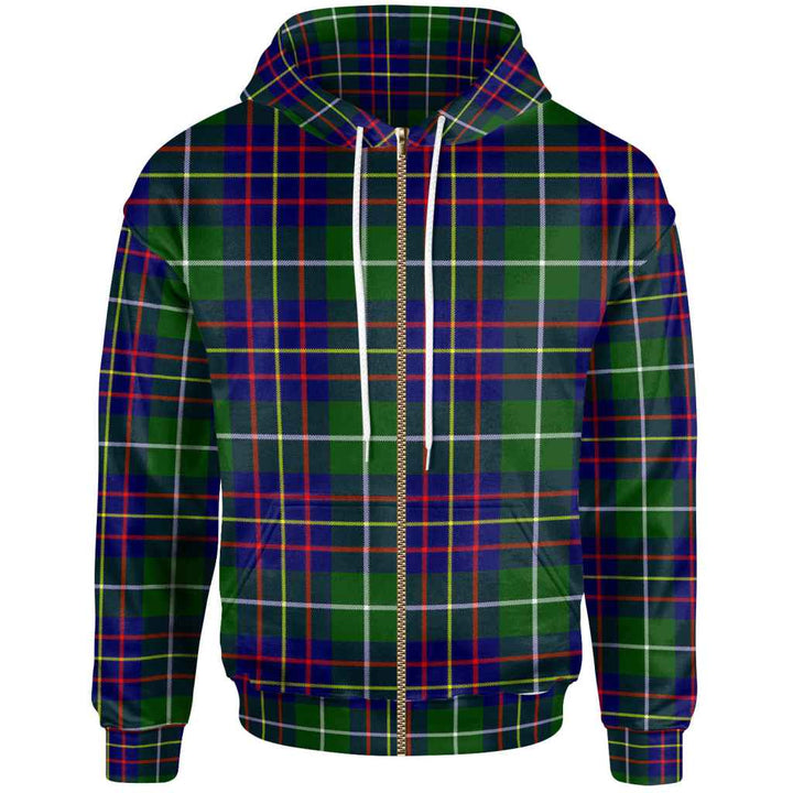 Scottish Inglis Modern Clan Tartan Hoodie Zip Tartan Plaid