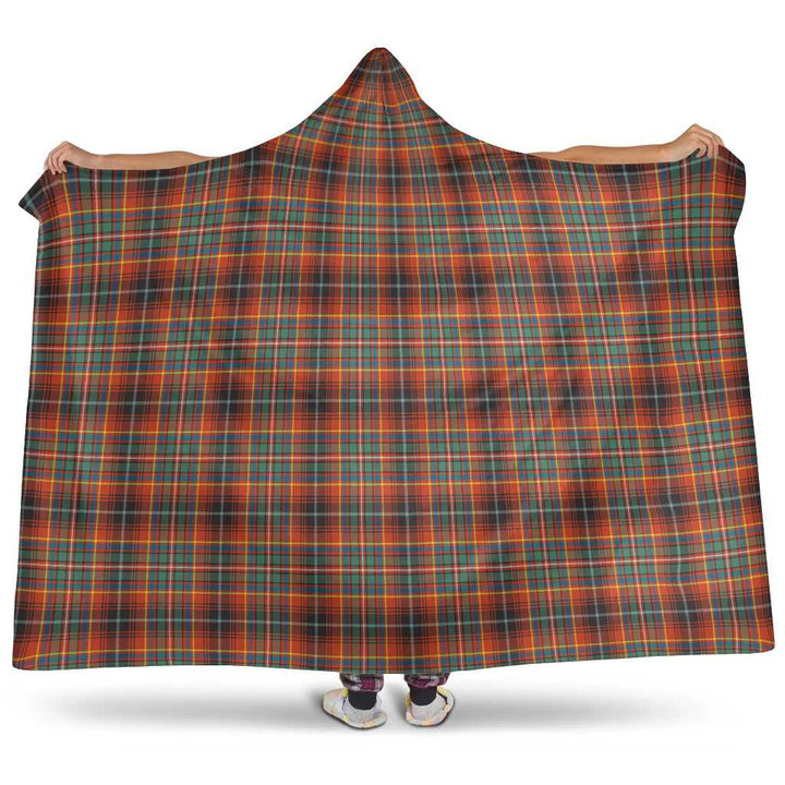 Scottish Innes Ancient Clan Tartan Hooded Blanket Tartan Plaid 1