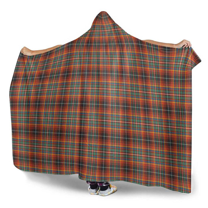 Scottish Innes Ancient Clan Tartan Hooded Blanket Tartan Plaid 3