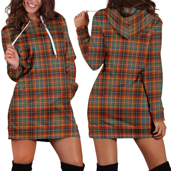Scottish Innes Ancient Clan Tartan Hoodie Dress