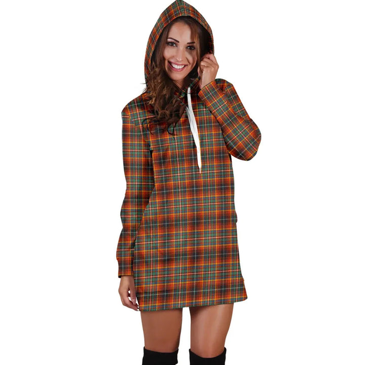Scottish Innes Ancient Clan Tartan Hoodie Dress